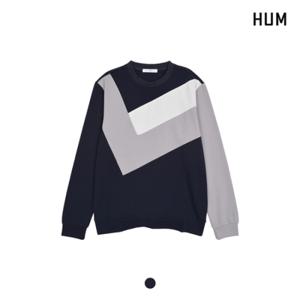 [HUM][HUM]남) 사선 브이 3단블럭킹 맨투맨(FHMSCTM124M)