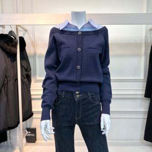 [린]블라우스 배색 니트(LGPOPA9900)