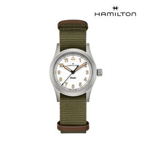 [해밀턴]카키필드 쿼츠 33mm 화이트 다이얼 H69301910
