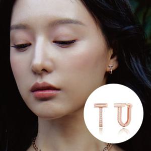 [스톤헨지][김지원PICK] U Lock 14K 원터치 귀걸이 F0375
