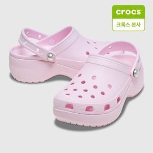 [크록스 본사] 크록스 클래식 플랫폼 펄 클로그 여성 핑크밀크 (211231-6ZW)