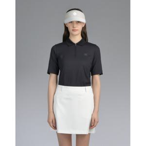닥스 골프 여성 25SS PREMIUM 블랙 와플 냉감 5부 소매 티셔츠 DNTS5B330BK