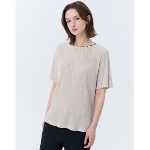 닥스 골프 여성 24SS 스테디셀러 에어리 셔링 반팔티셔츠 (BEIGE) WNTS4B501I2