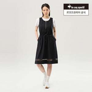 [르꼬끄공식] 여성 선데이 자가드 루즈핏 슬리브리스 원피스 (QQ222OOP45)