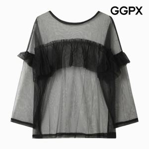 GGPX  레이어드 프릴 레이스 블라우스 (GP4SH042F)