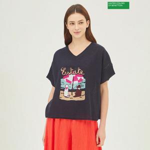 [베네통] 인타샤 반팔 니트 BAKPC4431