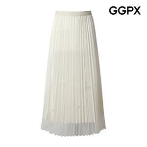 GGPX  아코디언 진주 밴딩 스커트 (GP4SK022F)