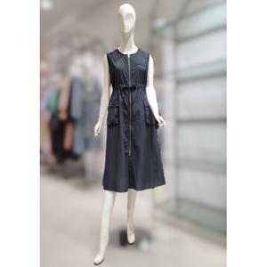 [SI] SI펀칭 민소매 집업 롱 원피스SIOAE2514