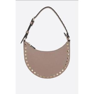 VALENTINO GARAVANI Rockstud mini hobo bag in grainy leather 7W2P0AI7VSHP45