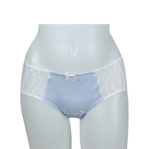[헌트이너웨어] 여성 레이스 스트라이프 배색 헴팬티(HIWQ72421I_50)
