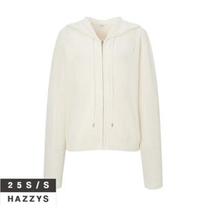 헤지스여성 HSSW5CC32 짜임 면혼방 후드집업니트