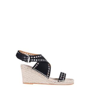 여성 Isabel Marant 오픈 토 플랫폼 웨지 샌들 IRIANE01BK