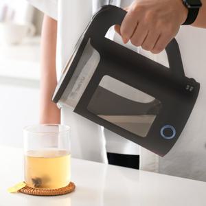 블랙 [1.8L/붕규산 유리] 40년 역사 태유 전기포트 커피포트 티포트 무선주전자 TP-2500 블랙 컬러