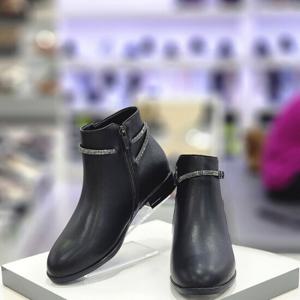 [무크]여성 비즈포인트 몰드창 앵클부츠 2CM 516-322610