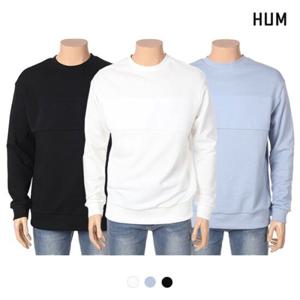 [HUM][HUM]남) 가로조직 배색 맨투맨(FHNSCTM101P)