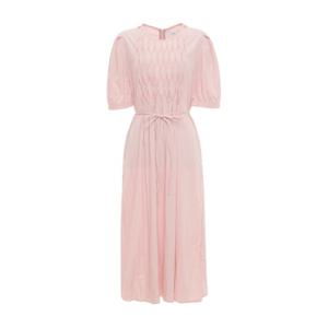 [SATIN] 라운드넥 주름 원피스 S242C660