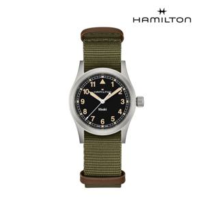 [해밀턴]카키필드 쿼츠 33mm 블랙 다이얼 H69301930