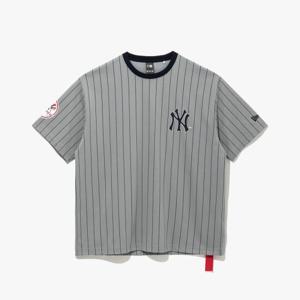 [뉴에라] MLB 뉴욕 양키스 스트라이프 티셔츠 그레이 14679809