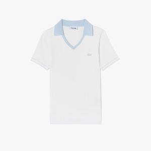 라코스테 공식 여성 조직감 반팔 폴로 스웨터 AF220E-55G 001