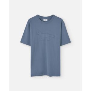 메종키츠네 반팔 셔츠 OM00121KJ0118 0074 Zinc grey
