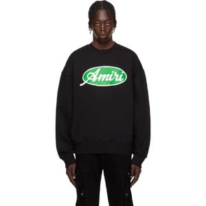 아미리 스웨트셔츠 블랙 Amiri 오벌 오버사이즈 스웨트셔츠 251886M204000