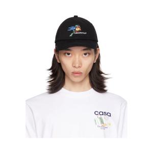 카사블랑카 볼캡 블랙 크로키 드 테니스 볼캡 242195M139003
