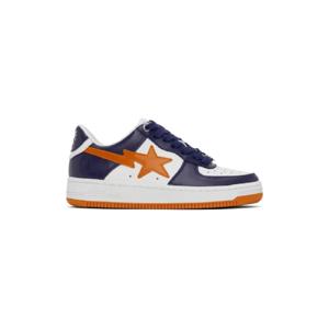 BAPE 스니커즈 네이비   오렌지 스타  3 스니커즈 241546F128005