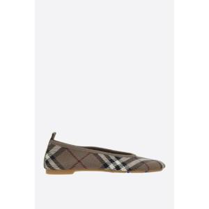 BURBERRY Baby Check knit ballerinas 8101054C1846