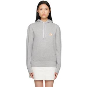 Maison Kitsune 후드 그레이 칠랙스 폭스 후디 232389F097011