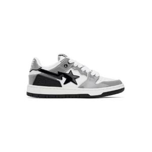 BAPE 스니커즈 그레이   화이트 Sk8 스타  2 스니커즈 242546F128023