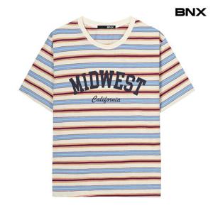 [BNX]스트라이프레터링 티셔츠 (BX2TS025L0)