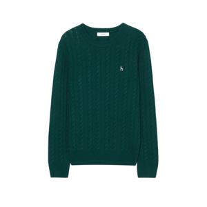 헤지스 여성 24FW 역시즌세일울 캐시미어 그린 짜임  니트 HSSW4DC85E2