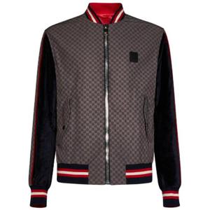 Balmain 모노그램 집업 봄버 재킷 BH0TF446XH47 WGB TP934824111