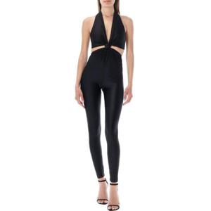 Saint Laurent 컷아웃 홀터넥 점프수트 694405Y7E15 1000 TP934604042