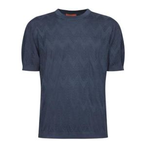 Missoni 지그재그 니트 반팔 티셔츠 US25SL02BK043Z S72JF TP934876356