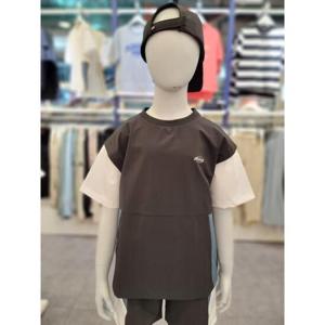 폴햄키즈 세이브존03 폴햄키즈 화섬 소매레이어드 반팔티 LSMPKF2TS3512BK