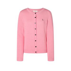 헤지스 여성 25FW 핑크 멜란지 면혼방 가디건 HSSW5C601P2