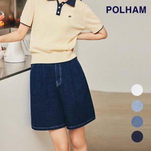 [폴햄] PHF2DH2052 여성 5부 데님 반바지