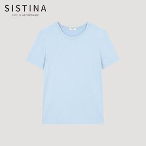 [SISTINA] 인기 모달 베이직 반팔 티셔츠_AAJTSO21060_BL