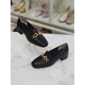 한슈 세이브존07 리얼가죽 체인 로퍼힐4CM HS937308bi