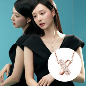 [스톤헨지][김지원PICK ] 크로싱 14K 큐빅 목걸이 SA24C29F