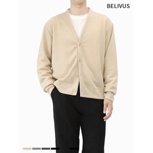 [빌리버스] 남자 니트 브이넥 가디건 긴팔 간절기 아우터 BCM013