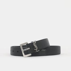 생로랑 25SS YSL로고 3CM 레더 남성 벨트 634440 BRM0E 1000