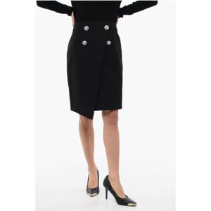 발망 미디 스커트 TF04310167L 0PA Black