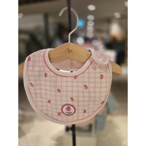 [블루독베이비] (PK)달콤피치체크라운드빕 (4517000403) ch 25년SS신상 출산 백일 돌 조카