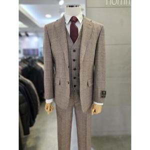 바쏘옴므 세이브존03 바쏘옴므  24F/W 베이지 울100 글렌체크 셋업수트 WSAGY3JQ26ABGA