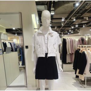 [숲] 자수포인트 칼라워싱 데님베스트 SA3DT30