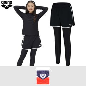 [아레나] 여아) 주얼 주니어 9부 레깅스 팬츠 A4BG1GE83