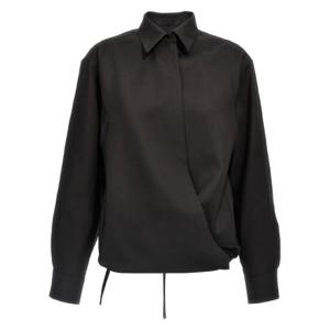 발렌티노 비대칭 히든 버튼 블라우스 1732464
