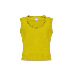 BOTTEGA VENETA 체인 크로셰 디테일 울 베스트 653245